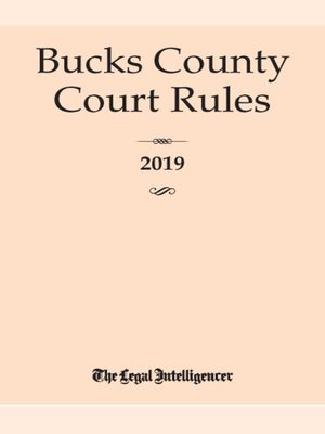 cover image of Bucks County Court Rules